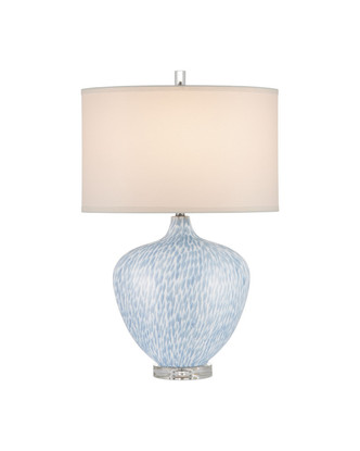 Currey and Company - 6000-1040 - One Light Table Lamp - Tinney - Blue/Clear