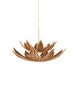 Currey and Company - 9000-1298 - Eight Light Chandelier - Cubana - Natural / Coco Cream