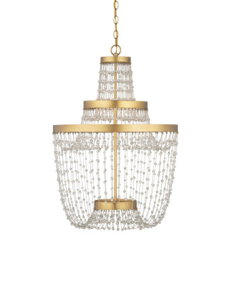 Currey and Company - 9000-1305 - LED Chandelier - Mademoiselle - Clear / Contemporary Gold Leaf / Contemporary Gold