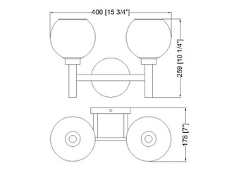 Sutton Two Light Vanity (7502-2V-BN)