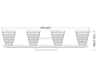 Annalise Four Light Vanity (7514-4V-BN)