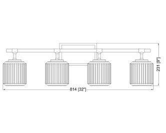 Landon Four Light Vanity (7515-4V-MGLD)