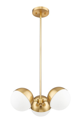 Realm Sphere Three Light Chandelier (7517-3MGLD)