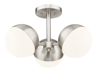 Realm Sphere Three Light Semi Flush Mount (7517-3SF-BN)
