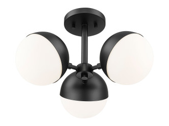 Realm Sphere Three Light Semi Flush Mount (7517-3SF-MB)