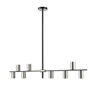 Z-Lite - 814-8L-MB-PN - Eight Light Linear Chandelier - Calumet - Matte Black + Polished Nickel