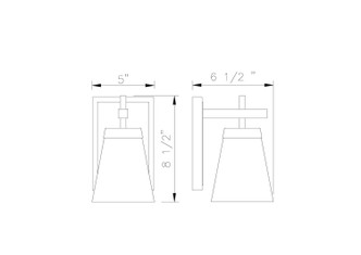 Lauren One Light Wall Sconce (819-1S-MB)