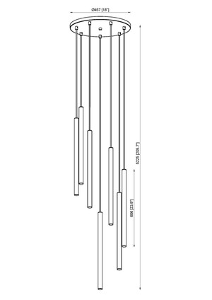 Forest LED Chandelier (919MP24-7R-BN-LED)