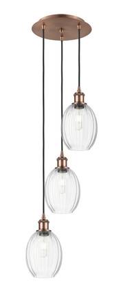 Innovations - 113B-3P-AC-G459-6CL - Three Light Pendant - Ballston - Antique Copper
