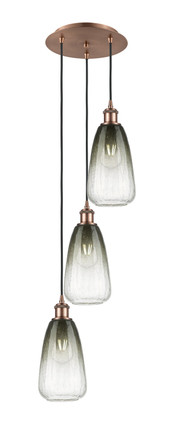 Innovations - 113B-3P-AC-G480-6SL - Three Light Pendant - Ballston - Antique Copper