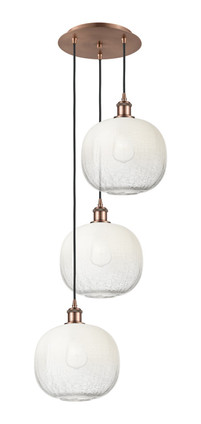 Innovations - 113B-3P-AC-G481-10OP - Three Light Pendant - Ballston - Antique Copper