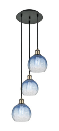 Innovations - 113B-3P-BAB-G483-8SB - Three Light Pendant - Ballston - Black Antique Brass