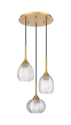 Innovations - 113B-3P-BB-G323-MU - Three Light Pendant - Berkshire - Brushed Brass
