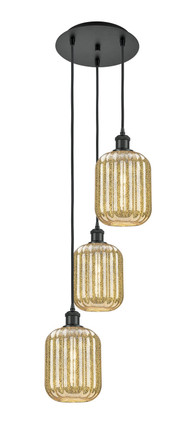 Innovations - 113B-3P-BK-G460-7ME - Three Light Pendant - Ballston - Matte Black
