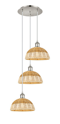 Innovations - 113B-3P-PN-NBD2-9-NAT - Three Light Pendant - Ballston - Polished Nickel