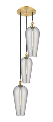 Innovations - 113B-3P-SG-G456-8SM - Three Light Pendant - Ballston - Satin Gold