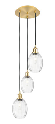 Innovations - 113B-3P-SG-G459-6CL - Three Light Pendant - Ballston - Satin Gold