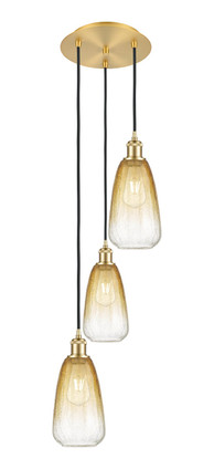 Innovations - 113B-3P-SG-G480-6AM - Three Light Pendant - Ballston - Satin Gold