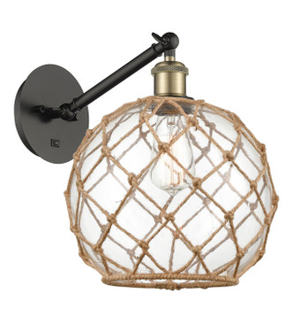 Innovations - 317-1W-BAB-G122-10RB - One Light Wall Sconce - Ballston - Black Antique Brass