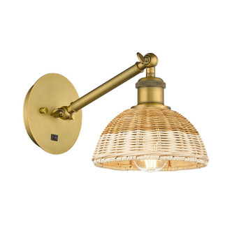 Innovations - 317-1W-BB-NBD2-75-NAT - One Light Wall Sconce - Ballston - Brushed Brass