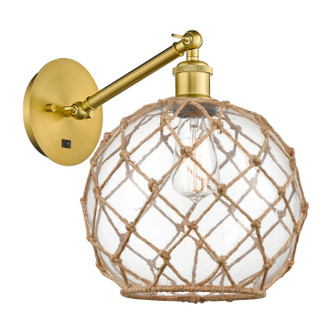 Innovations - 317-1W-SG-G122-10RB - One Light Wall Sconce - Ballston - Satin Gold