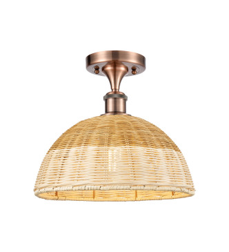 Innovations - 516-1C-AC-NBD2-12-NAT - One Light Semi-Flush Mount - Ballston - Antique Copper
