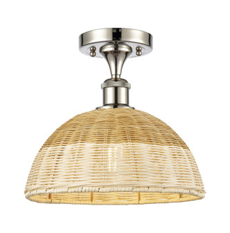 Innovations - 516-1C-PN-NBD2-12-NAT - One Light Semi-Flush Mount - Ballston - Polished Nickel