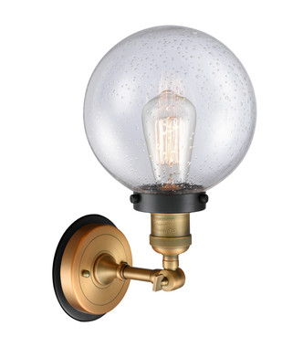 Franklin Restoration One Light Wall Sconce (203BB-BPBK-HRBK-G204-8)