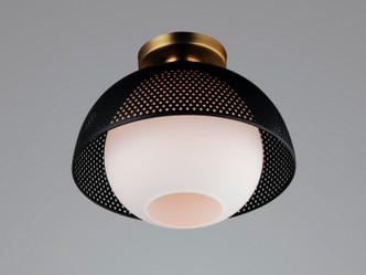 Perf One Light Flush Mount (10083WTBKSBR)