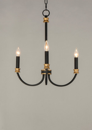 Charlton Three Light Chandelier (11373BKAB)