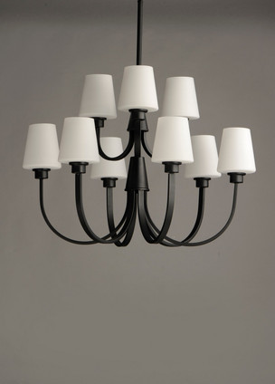 Shelter Nine Light Chandelier (11826SWBK)