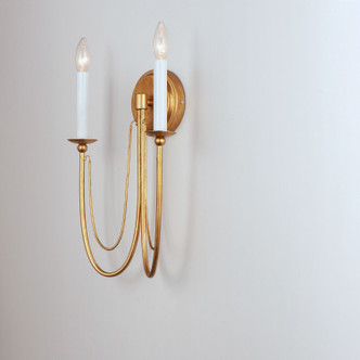 Plumette Two Light Wall Sconce (12161GL)