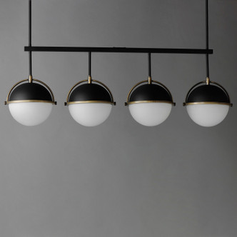 Duke Four Light Linear Pendant (12414SWBKWBR)