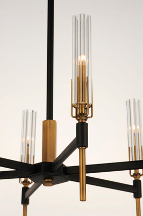 Flambeau LED Chandelier (16128CLBKAB)