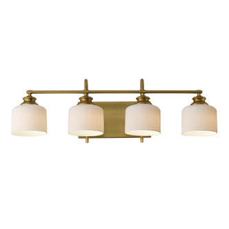 Maxim - 21494WTNAB - Four Light Bath Vanity - Bisque - Natural Aged Brass