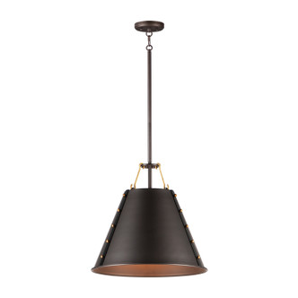 Maxim - 25162OIAB - One Light Pendant - Trestle - Oil Rubbed Bronze / Antique Brass