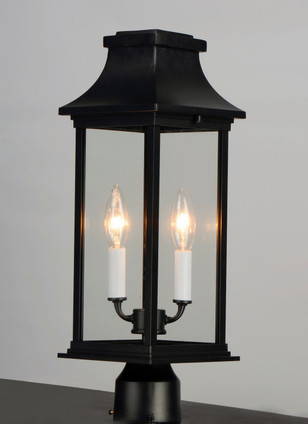 Vicksburg Two Light Outdoor Post Mount (30020CLBK)