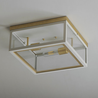 Neoclass Two Light Outdoor Flush Mount (30059CLWTGLD)