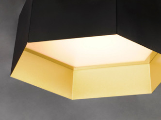 Honeycomb LED Flush Mount (30330BKGLD)