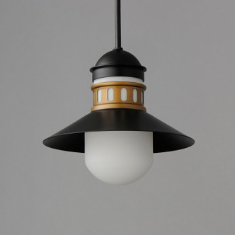 Admiralty One Light Outdoor Pendant (35121SWBKAB)
