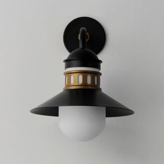 Admiralty One Light Outdoor Wall Sconce (35124SWBKAB)