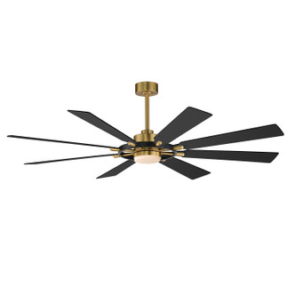 Maxim - 88878BKNAB - 72 Ceiling Fan - Helm - Black / Natural Aged Brass