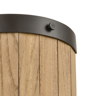 Wooden Barrel Two Light Wall Sconce