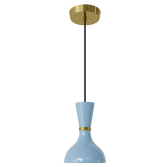 Robert Abbey - BB01BB - One Light Pendant - Clare - Modern Brass w/Baby Blue Painted