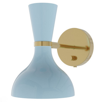Robert Abbey - BB05BB - One Light Wall Sconce - Clare - Modern Brass w/Baby Blue Painted