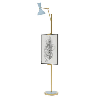 Robert Abbey - BB16BB - One Light Floor Easel - Clare - Modern Brass w/Baby Blue Painted