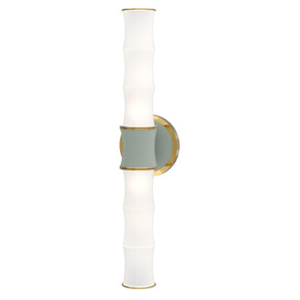 Robert Abbey - CL83 - Two Light Wall Sconce - Kane - Celadon w/Modern Brass