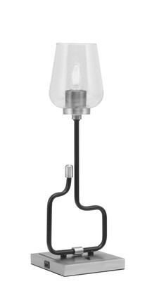 Toltec Lighting - 60-MBGP-210 - One Light Accent Lamp - Sandia - Matte Black & Graphite