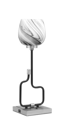 Toltec Lighting - 60-MBGP-4819 - One Light Accent Lamp - Sandia - Matte Black & Graphite