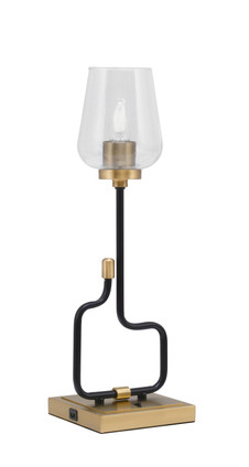 Toltec Lighting - 60-MBNAB-210 - One Light Accent Lamp - Sandia - Matte Black & New Age Brass